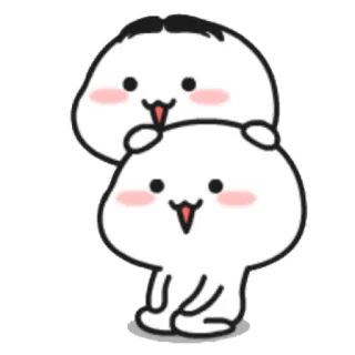 👭 süß, kawaii, Figur, Aufkleber telegram sticker