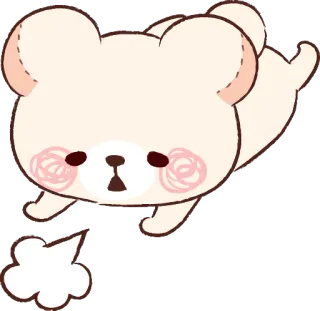 😞 Bär, niedlich, kawaii, Aufkleber, Tier telegram sticker