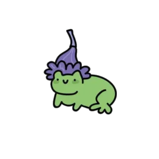 🐸 ếch, dễ thương, hoạt hình, động vật, phép thuật, kỳ quặc, xanh lá telegram sticker