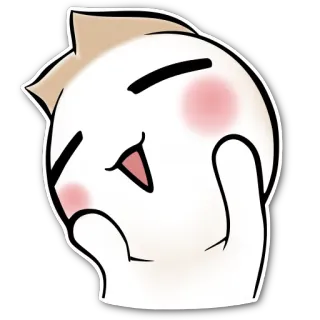 ☺️ Emoji, Niedlich, Fröhlich, Kawaii, Erröten, Cartoon whatsapp sticker