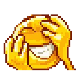 🤣 笑い, 絵文字, ピクセル, 幸せ, 喜び telegram sticker