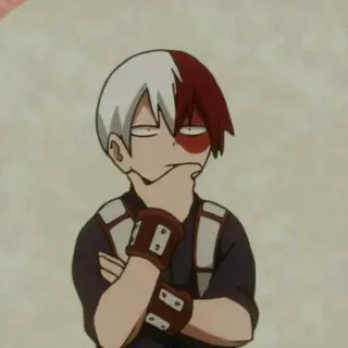 🤔 Shoto Todoroki My Hero Academia Anime, My Hero Academia, Shoto Todoroki, Charakter, Manga whatsapp sticker