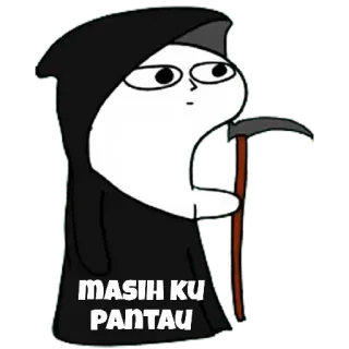 🤔 MASIH KU PANTAU ceifador, desenho animado, morte, capuz, foice telegram sticker