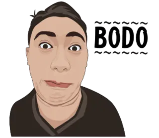 😆 BODO hoạt hình, biểu cảm, khuôn mặt, nhãn dán telegram sticker