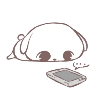 🎀 chó, động vật, dễ thương, máy tính bảng, thư giãn, thoải mái telegram sticker