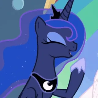 😄 Princess Luna My Little Pony poni, dibujos animados, princesa, Luna, noche, luna telegram sticker