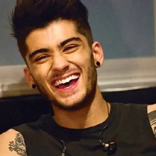 😂 Zayn Malik 泽恩·马利克, 歌手, 名人, 人物, 微笑, 快乐 telegram sticker