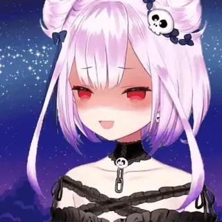 😈 Anime, Fofo, Kawaii, Youtuber Virtual, VTuber, Esqueleto telegram sticker