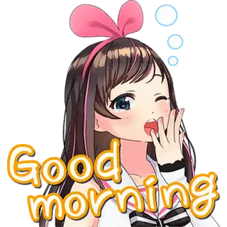 ☀️ Good morning Bom dia, Saudação, Anime, Desenho animado whatsapp sticker