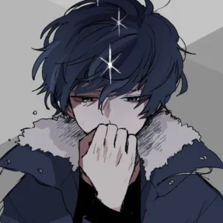 😢 อนิเมะ, มังงะ, เด็กผู้ชาย, เศร้า, ร้องไห้, การ์ตูน, ดิจิทัลอาร์ต telegram sticker