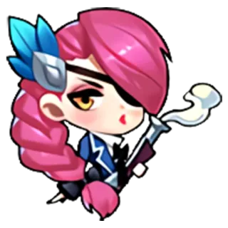 😘 anime, cartoon, character, female, pirate telegram sticker