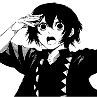 😨 AHH Anime, Manga, Schrei, Schockiert, Gesicht, Ausdruck, Überraschung telegram sticker