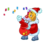 🎁 크리스마스, 개, 산타, 선물, 휴일, 만화 telegram sticker