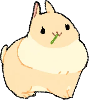 😀 Hase, niedlich, Tier, Häschen, Haustier, kawaii telegram sticker