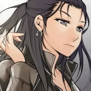 🍙 femme, portrait, animé, personnage, fille, dessin animé telegram sticker