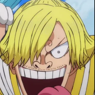 🏴‍☠️ Sanji One Piece Санджи, Ван Пис, Аниме, Мультфильм, Злой, Смешной, Повар telegram sticker