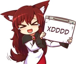 😂 XDDDD Anime, Manga, Cartoon, Vosmeisje, Huilend, Blij telegram sticker