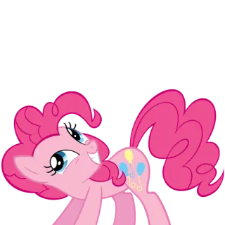 😄 Pinkie Pie My Little Pony dibujos animados, poni, rosa, personaje telegram sticker
