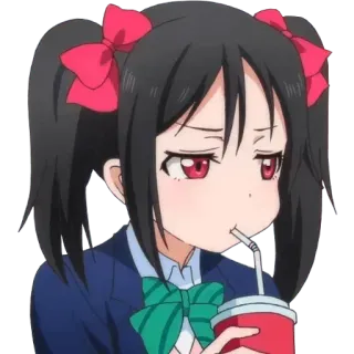 😕 Nico Yazawa Love Live! Anime, Mädchen, Cartoon, Idol, Süß telegram sticker