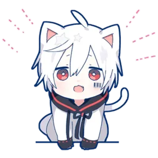 🤩 anime, cat, kawaii, chibi, cartoon, cute telegram sticker