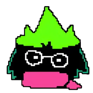 😒 Ralsei Deltarune ralsei, deltarune, pixel art, videogame, wizard telegram sticker