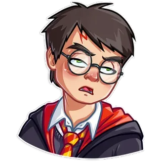 🙄 Harry Potter harry potter, phù thủy, vết sẹo, kính, gryffindor, phép thuật telegram sticker