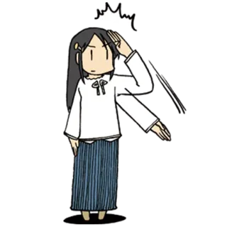 👍 ! cartone animato, saluto, ragazza, anime telegram sticker