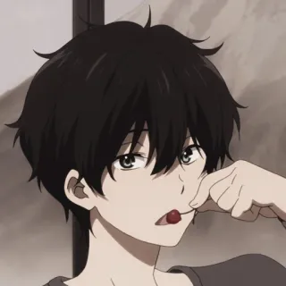 ☁ Anime, Chico, Personaje, Dibujo animado whatsapp sticker