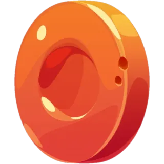 🟠 doce, laranja, círculo, doce, comida telegram sticker
