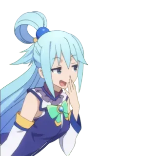 😏 Aqua Anime, Gadis, Konosuba, Kawaii, Lucu telegram sticker