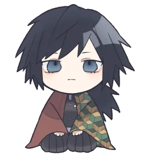 🌊 Giyu Tomioka Demon Slayer Anime, Manga, Personaggio, Chibi, Giyu Tomioka, Demon Slayer whatsapp sticker