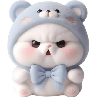 😠 猫, 可爱, 动物, 毛茸茸, 角色, 卡通 telegram sticker
