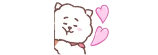 🧸 sticker, cute, dog, hearts, kawaii telegram sticker
