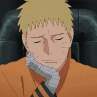 💛 Naruto Наруто, аниме, манга, грустный, скучно, сидящий telegram sticker
