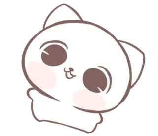 😊 gato, fofo, desenho animado, adesivo, kawaii, animal whatsapp sticker