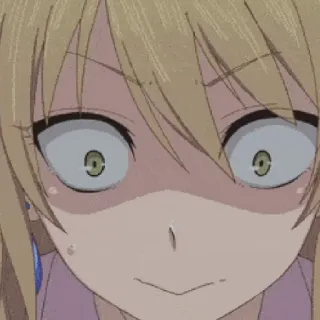 😱 anime, shocked, surprised, facial expression whatsapp sticker