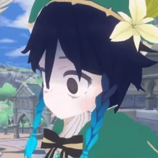 😰 Venti Genshin Impact venti, genshin impact, anime, video game, karakter whatsapp sticker