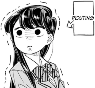 😤 POUTING Anime, Mangá, Beicinho, Expressão, Desenho animado, Quadrinhos whatsapp sticker