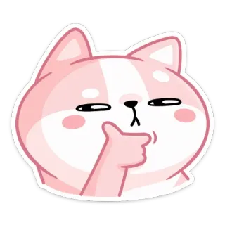 🤔 猫, 動物, かわいい, いいね, ステッカー telegram sticker