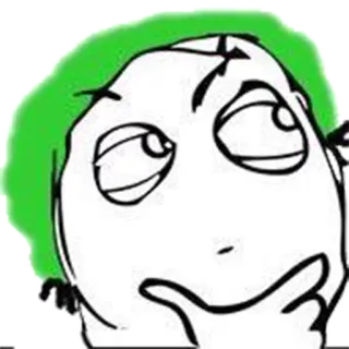 😐 Meme, Berpikir, Internet, Lucu, Wajah, Kartun whatsapp sticker