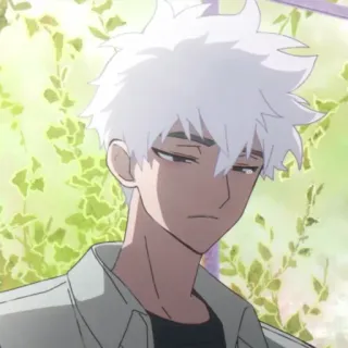 ⌚️ Anime, Desenho animado, Masculino, Cabelo branco, Jovem telegram sticker