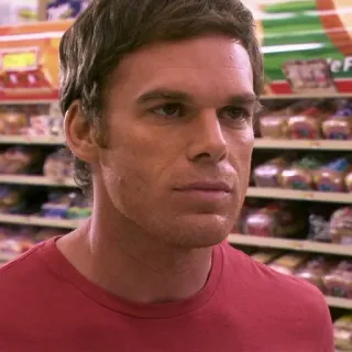 😡 Dexter Morgan Dexter asesino en serie, crimen, investigación, Miami, sangre telegram sticker