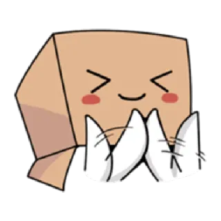 👏 cartoon, paper bag, character, kawaii, cute, illustration telegram sticker