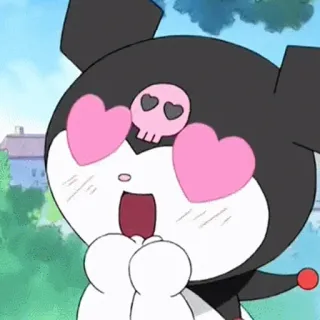 😍 Kuromi Kuromi, Sanrio, personagem de anime, desenho animado, fofo whatsapp sticker