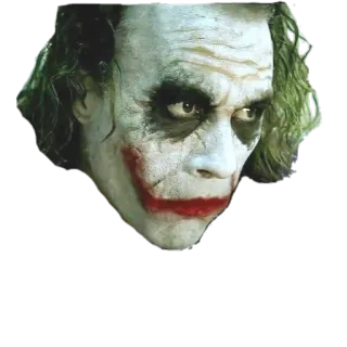 🃏 Joker The Dark Knight Joker, villano, DC Comics, Heath Ledger, El caballero oscuro, payaso, criminal telegram sticker