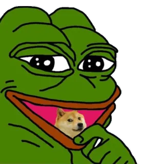 🐶 Pepe the Frog Pepe, frog, doge, meme, internet culture whatsapp sticker