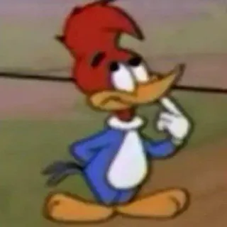 🤭 Woody Woodpecker Cartone animato, Woody Woodpecker, Uccello, Animazione, Divertente, Retro whatsapp sticker