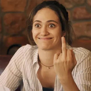 🖕 dedo corazón, ofensivo, gesto, mujer, hacer la peineta telegram sticker