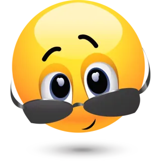 😎 表情符号, 太阳镜, 酷, 黄色, 脸 telegram sticker