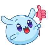 👍 いいね, ポジティブ, かわいい, アニメ, 絵文字, ブロブ whatsapp sticker